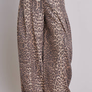 Rope Drawstring Balloon Pants Pleated Front