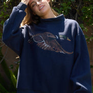 IT2594-MALLARD | 'Lucky & Mallard' Mock-Neck Sweatshirt