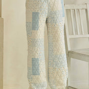 Floral textured lounge pants