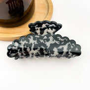 Wavy Edge Acetate Hair Claw Clip, Stylish Marble Design