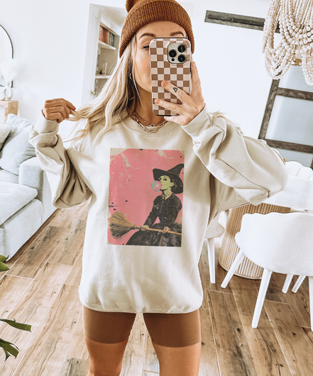 Resting Witch Face Disco Pop Halloween Sweatshirt