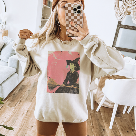 Resting Witch Face Disco Pop Halloween - Cream Tees and Sweatshirts