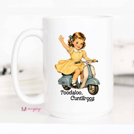 Funny Sarcastic Mug | Retro Girl Scooter Coffee Mug