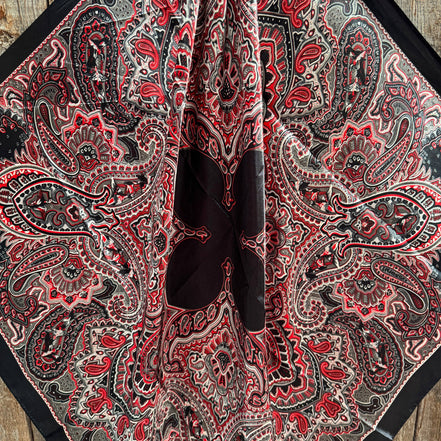 Black and Red Paisley Wild Rag