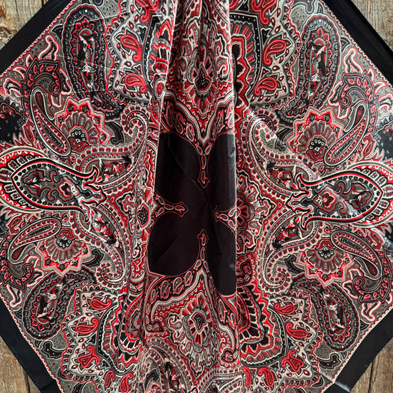 Black and Red Paisley Wild Rag