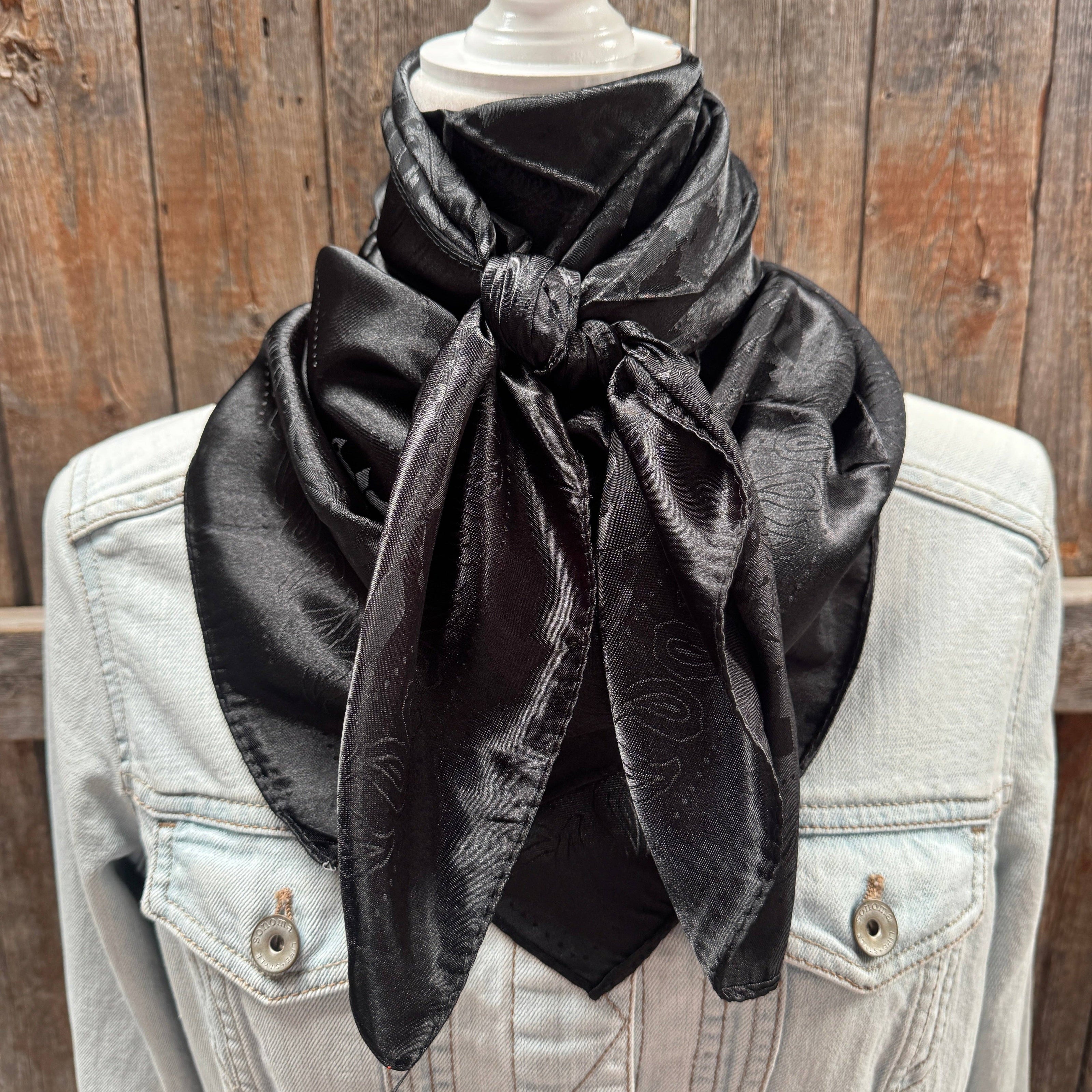 Black Jacquard Wild Rag