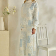 Floral textured lounge pants