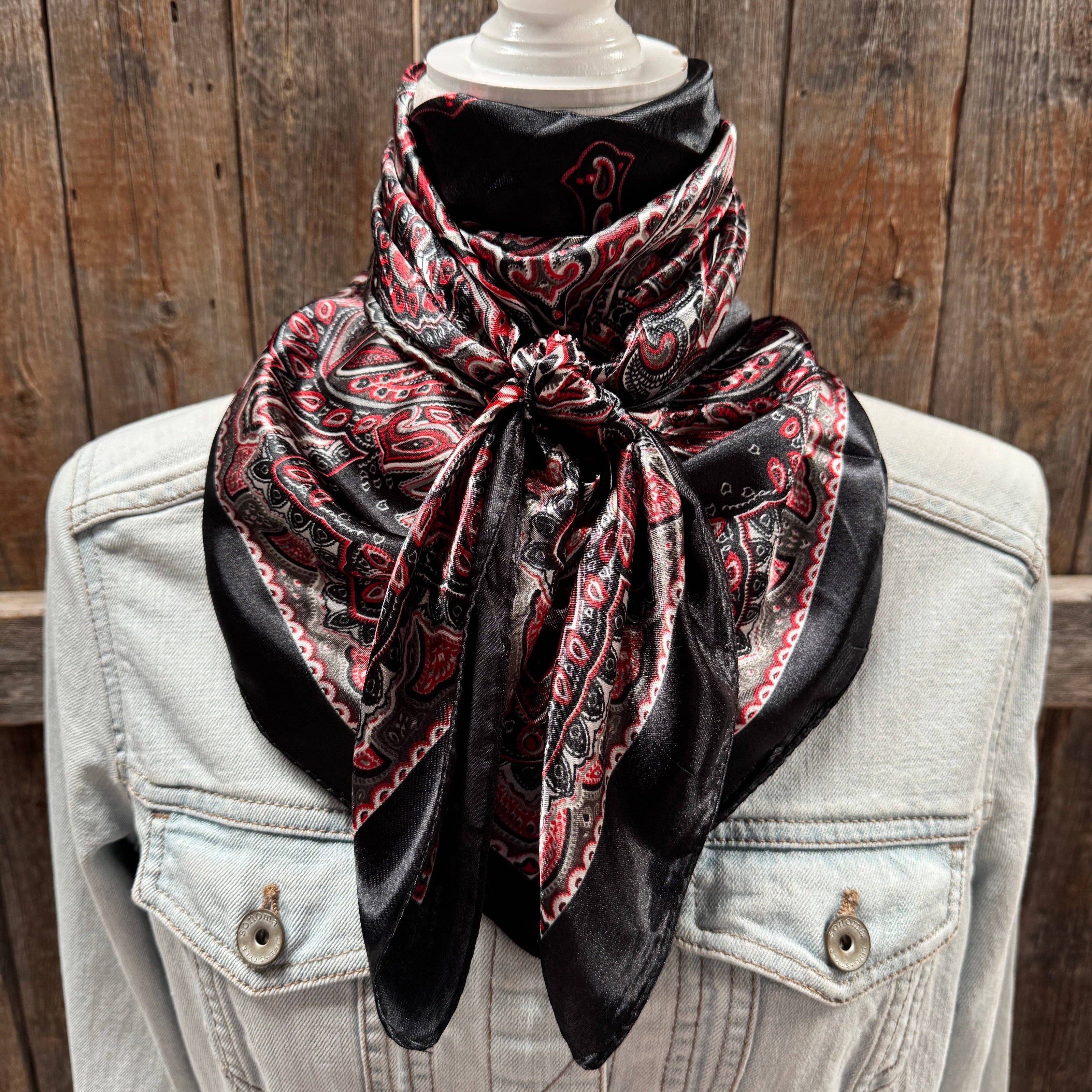 Black and Red Paisley Wild Rag