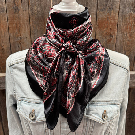 Black and Red Paisley Wild Rag