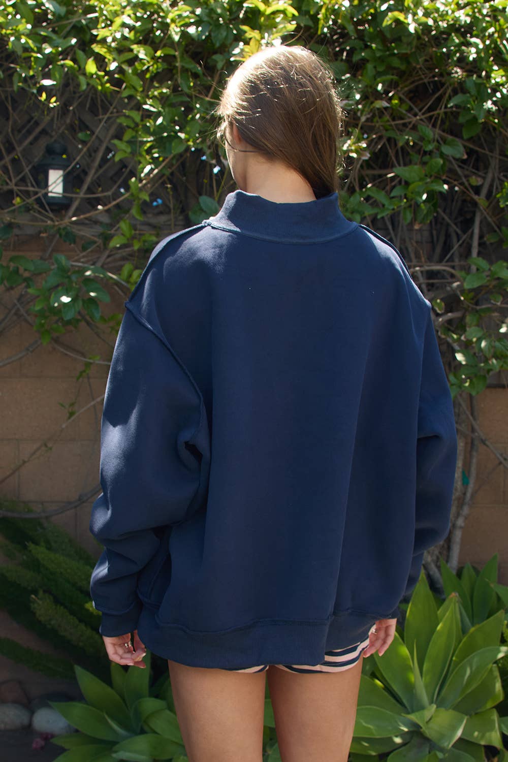 IT2594-MALLARD | 'Lucky & Mallard' Mock-Neck Sweatshirt