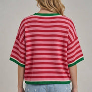 MERRY CHRISTMAS SHERPA LETTERING SWEATER