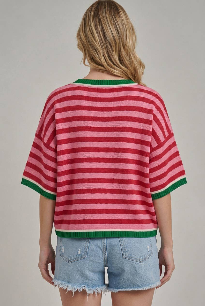MERRY CHRISTMAS SHERPA LETTERING SWEATER