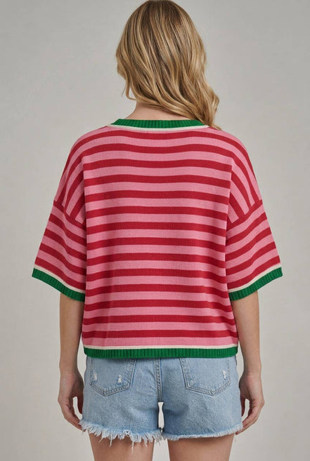 MERRY CHRISTMAS SHERPA LETTERING SWEATER