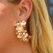Melinda Hoop Pearl earrings