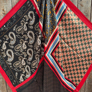 Red and Black Multi Patterned Wild Rag