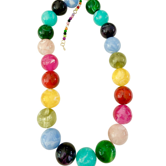 Celia Chunky Beaded Necklace - Multi