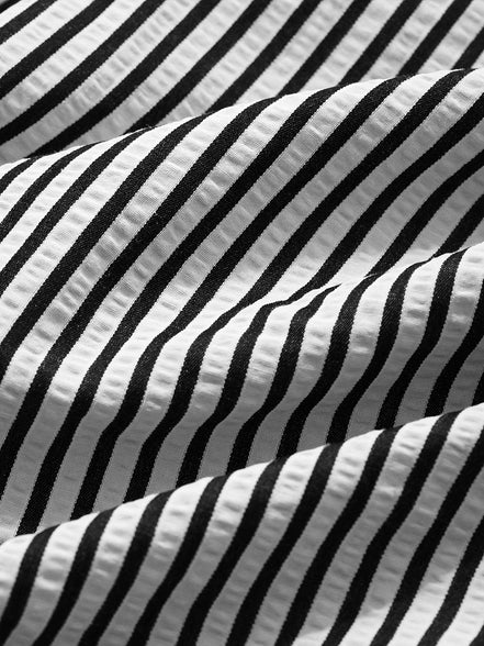 White/Black Striped Wide Leg Palazzo Pants