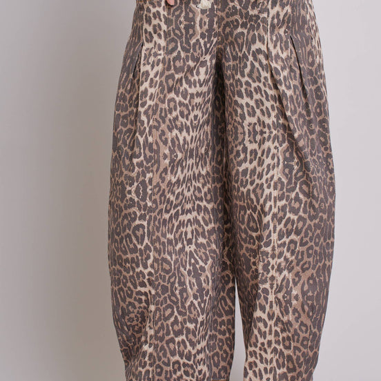 Rope Drawstring Balloon Pants Pleated Front