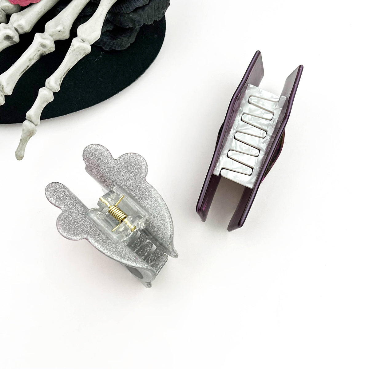 Halloween Skull Hair Clips, Easter Coffin Claw Clip