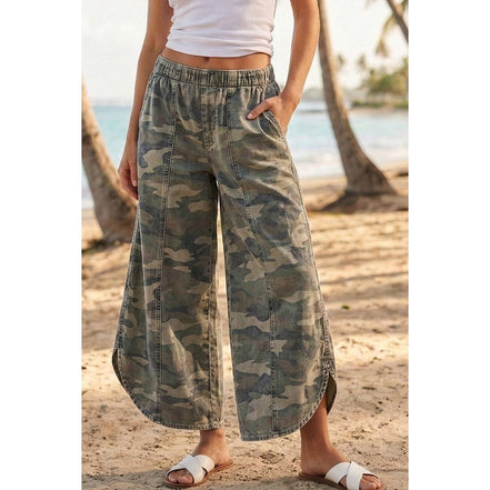 Tulip Washed Camo Relaxed Fit Jean