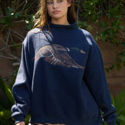 IT2594-MALLARD | 'Lucky & Mallard' Mock-Neck Sweatshirt