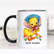 Dead Inside Funny Coffee Mug, Vintage Mug