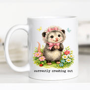 Currently Crashing Out Funny Coffee Mug, Possum Gift, Mug