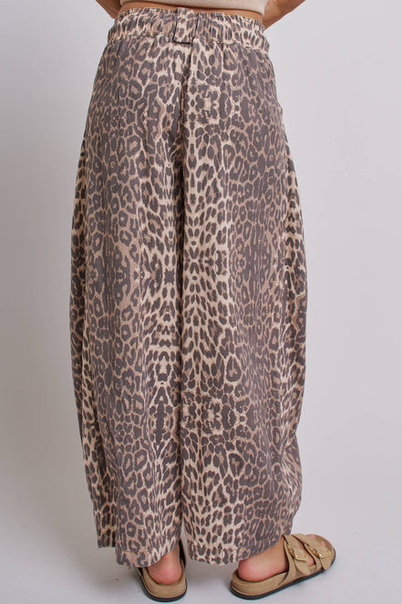 Rope Drawstring Balloon Pants Pleated Front
