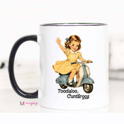 Funny Sarcastic Mug | Retro Girl Scooter Coffee Mug