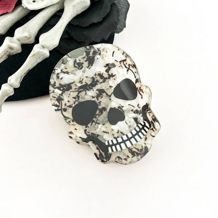 Black Skull Hair Claw Clip, Halloween Hair Clip
