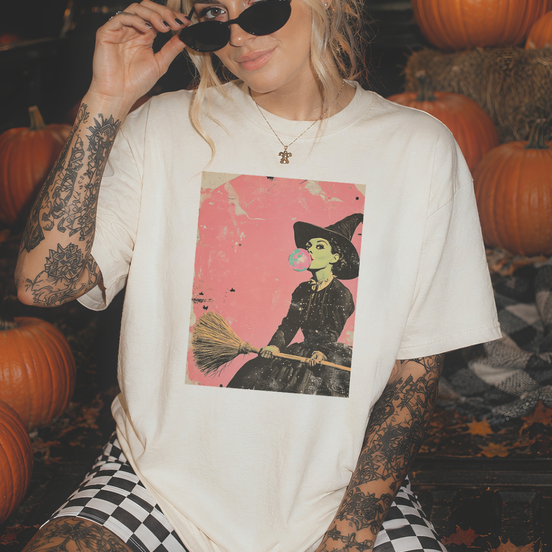Resting Witch Face Disco Pop Halloween - Cream Tees and Sweatshirts