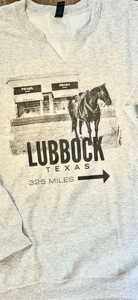 OFF TO MARFA LUBBOCK SWEATSHIRT