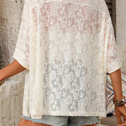 Sheer Floral Pattern T-Shirt