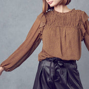 FAUX LEATHER PLEATED HIGH WAIST SHORTS