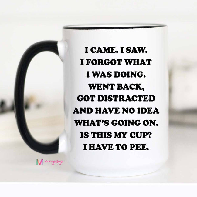 I came I saw I Forgot What I was Doing Funny Coffee Mug