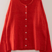 12W3789N-Soft Touch Button Cardigan