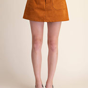 Suede-Look Soft Brush Stretchy Skort