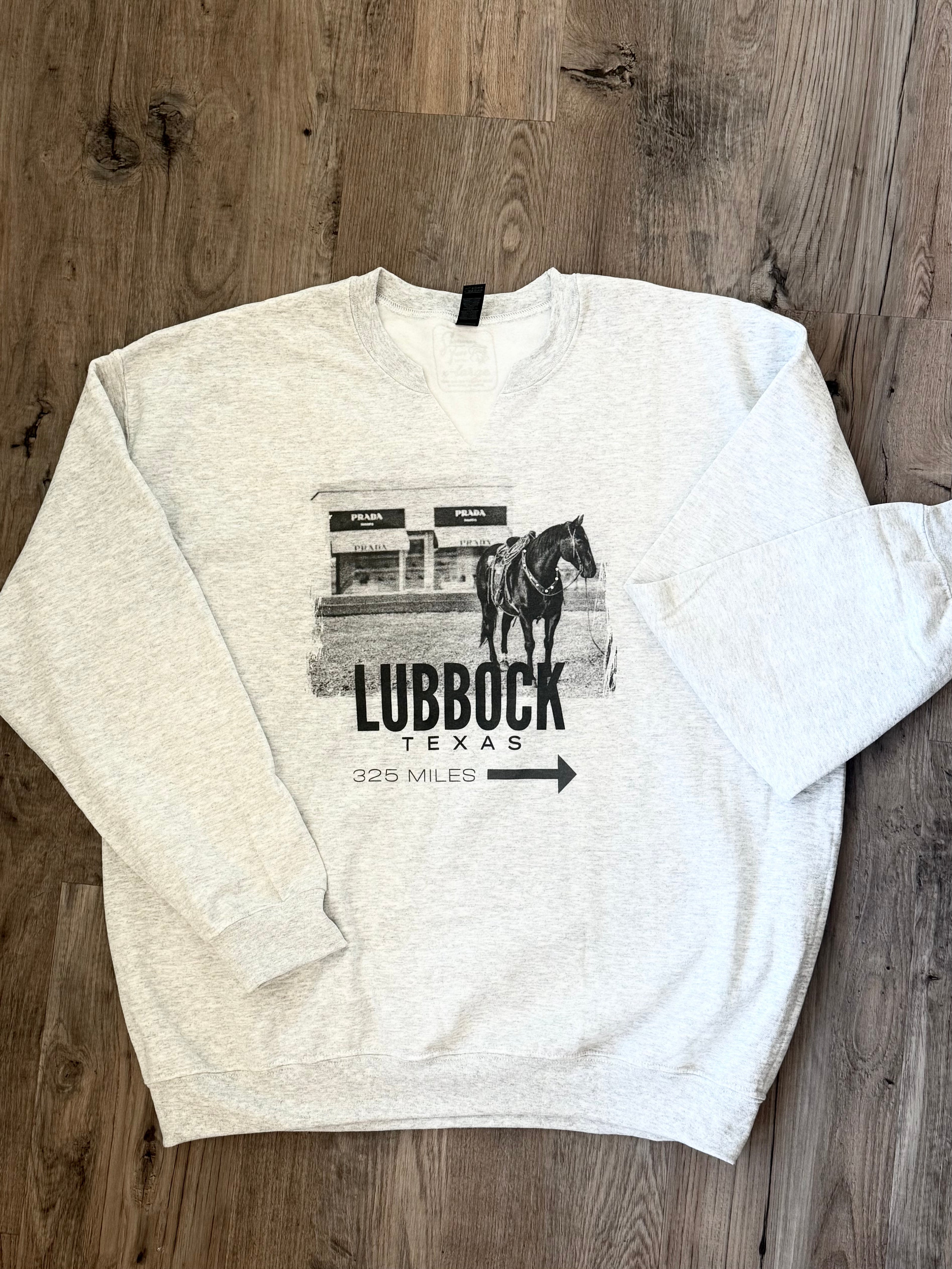OFF TO MARFA LUBBOCK SWEATSHIRT