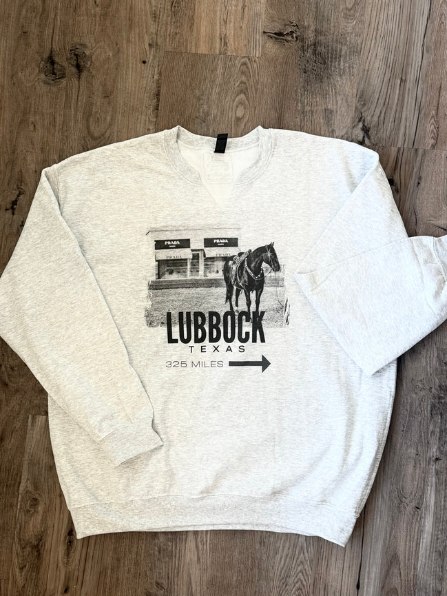 OFF TO MARFA LUBBOCK SWEATSHIRT