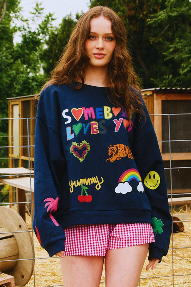 Somebody Loves You' Graphic Sweatshirts