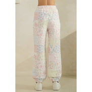 Floral textured lounge pants