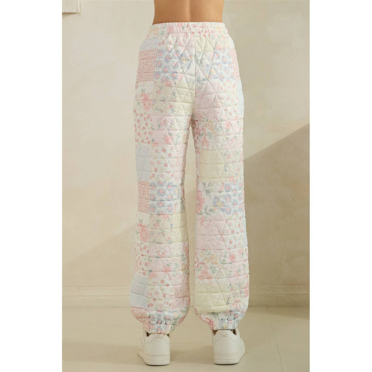 Floral textured lounge pants