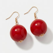 Red Ball Oversized Earrings