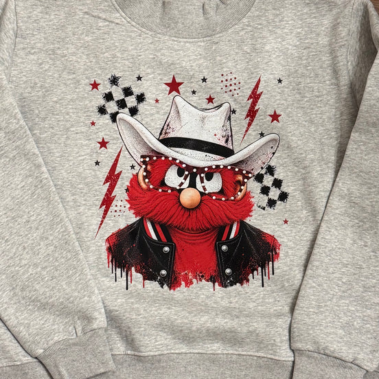 Texas Tech Raider Red Mockneck Sweatshirt with Rhinestone Glasses