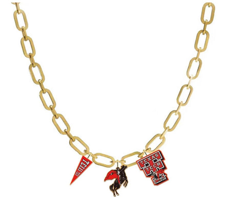 College Vault Texas Tech Charm Necklace