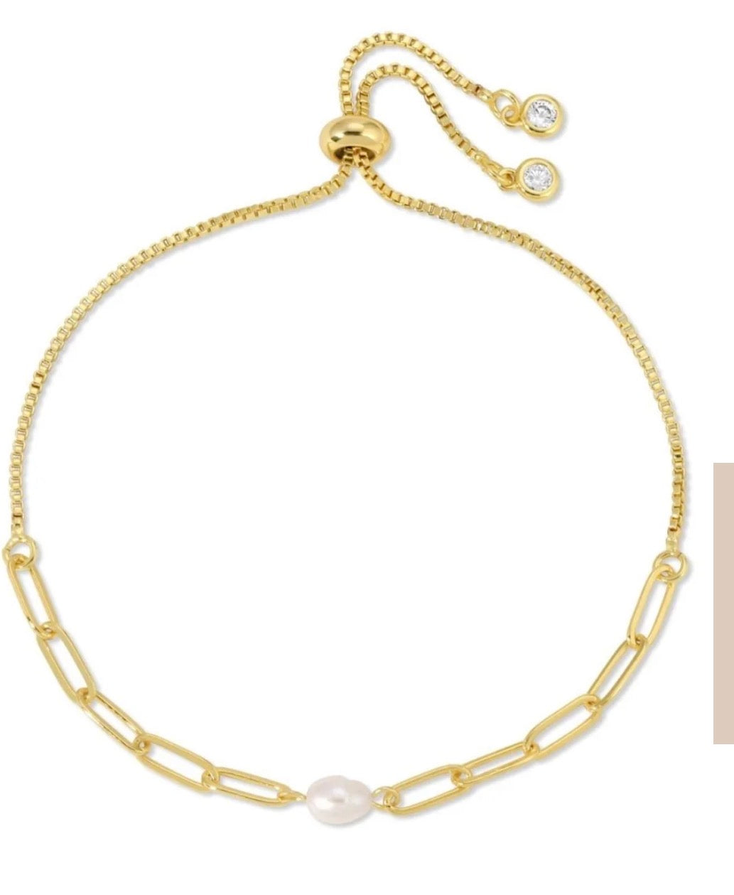 Delicate Pearl Pulley Bracelet