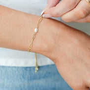 Delicate Pearl Pulley Bracelet
