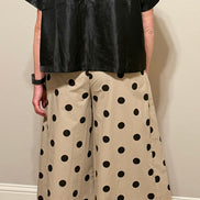 Pleated High waisted cropped Wide Leg