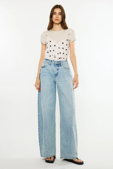 KanCan Low Slung Barrel jeans