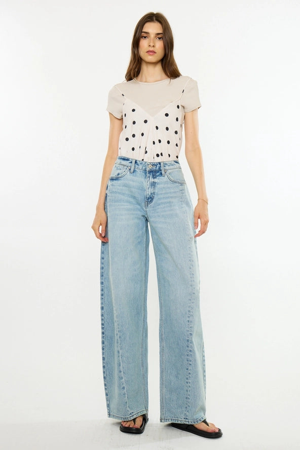 KanCan Low Slung Barrel jeans